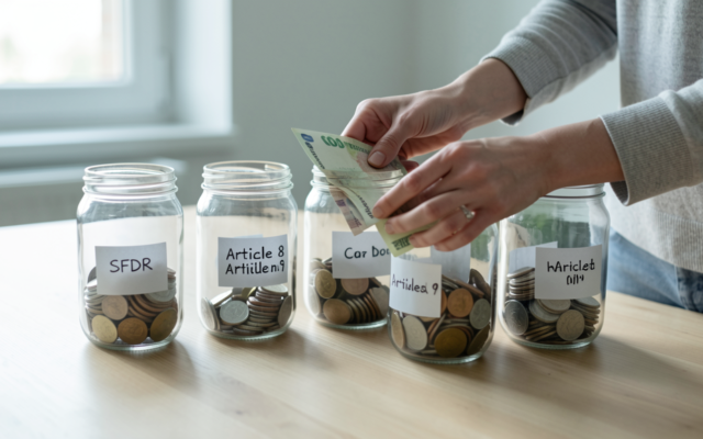 Editorial image illustrating SFDR Article 8 vs. Article 9: Which Funds Will Survive the Greenwashing Crackdown?