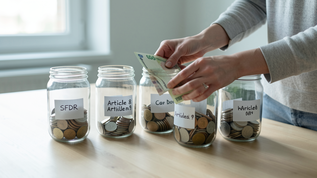 Editorial image illustrating SFDR Article 8 vs. Article 9: Which Funds Will Survive the Greenwashing Crackdown?